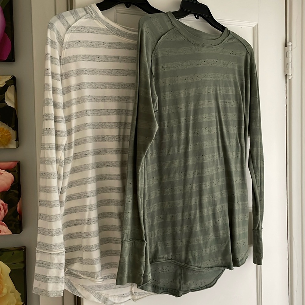 Lot of 2 We the Free l/s striped tunic shirt XS